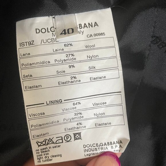 Authentic Dolce & Gabbana Jacket Blazer Sport Coat Textured Wool - Picture 5 of 5